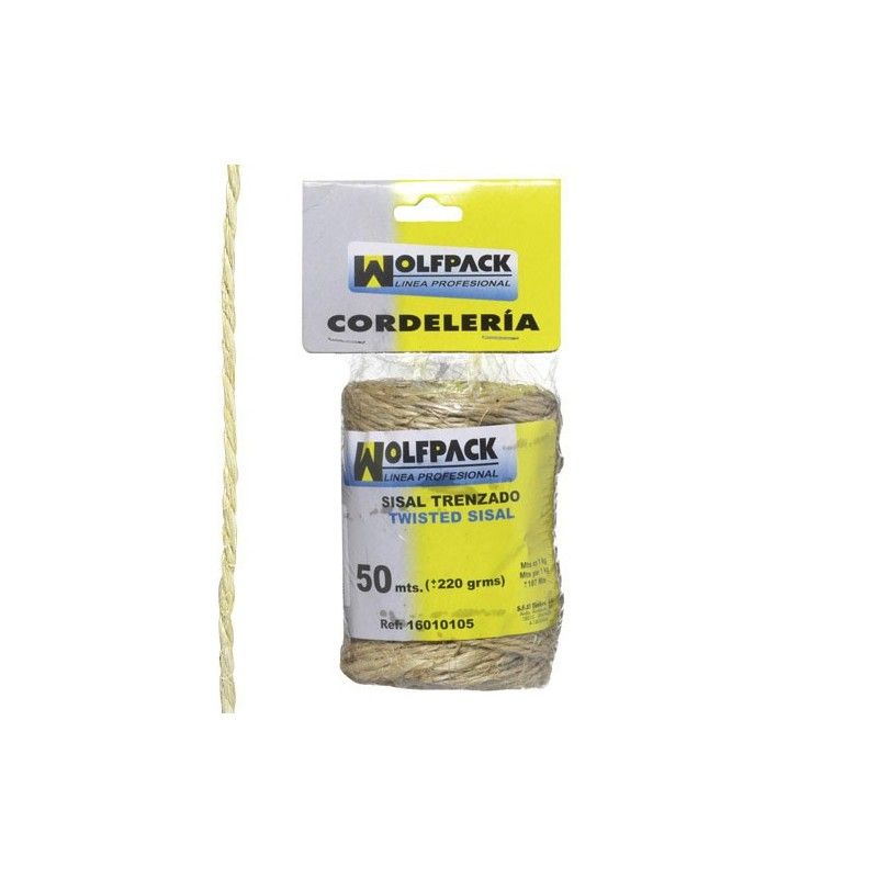 Cuerda Sisal Nº1 2 Cabos (Bobina 220 gr. / 50 m.)