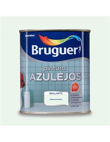 ESMALTE AZULEJOS BRILLANTE BLANCO HARINA 0,75L 5075264 BRUGER