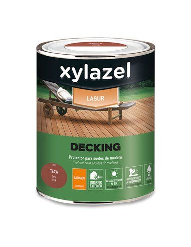 XYLAZEL  PROTECTOR DE SUELOS DE MADERA AL AGUA DE LARGA DURACIÓN DECKING TECA 0,75L