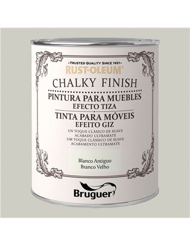 RUST-OLEUM CHALKY FINISH MUEBLES BLANCO ANTIGUO 0,75L 5397509 BRUGUER