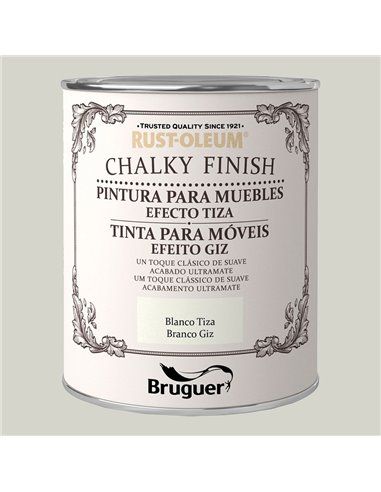 RUST-OLEUM CHALKY FINISH MUEBLES BLANCO TIZA 0,75L 5397506 BRUGUER