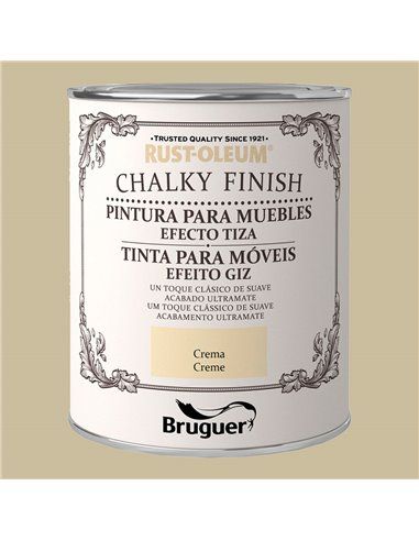 RUST-OLEUM CHALKY FINISH MUEBLES CREMA 0,75L 5397512 BRUGUER