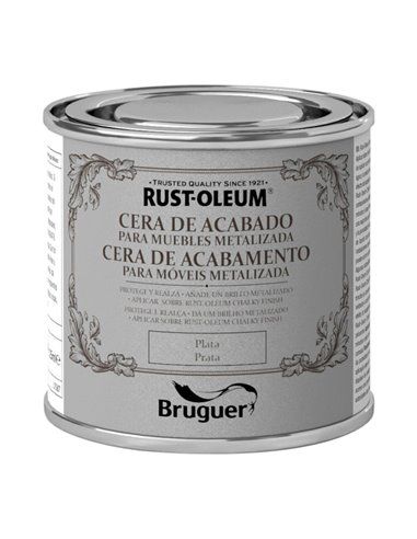 RUST-OLEUM CHALKY FINISH CERA PARA MUEBLES PLATA 0,125L 5397504 BRUGUER