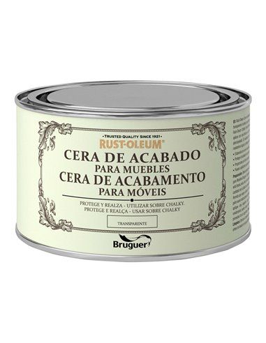 RUST-OLEUM CHALKY FINISH CERA PARA MUEBLES TRANSPARENTE 0,4L BRUGUER