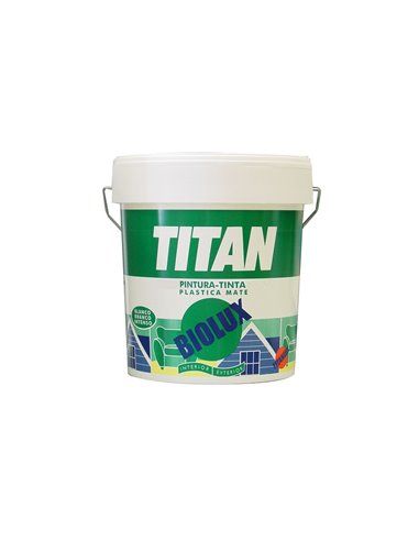 PINTURA PLASTICA INTERIOR-EXTERIOR MATE BIOLUX    15l TITAN A62000815