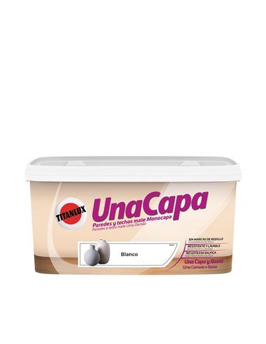 PINTURA UNA CAPA BLANCO INTERIOR MATE 4l TITANLUX 069000204