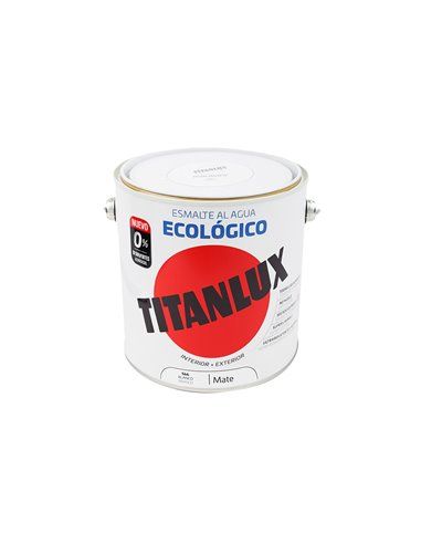 Esmalte Branco Fosco Ecológico à Base de Água 2,5L Titanlux 02T056625