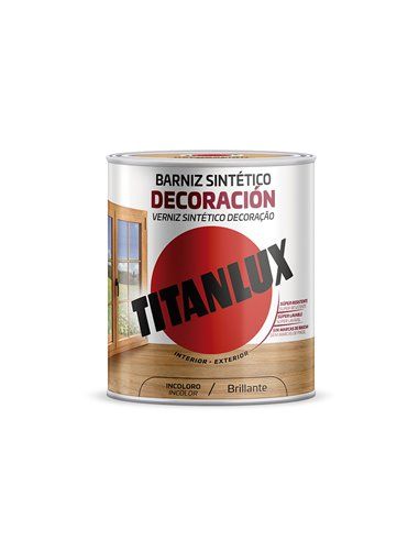 BARNIZ SINTÉTICO DECORACIÓN BRILLANTE INCOLORO 750ml TITANLUX M10100034