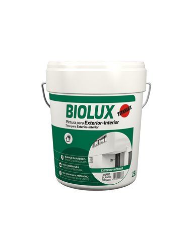 PINTURA PLASTICA INTERIOR-EXTERIOR MATE BIOLUX  4l TITAN A62000804