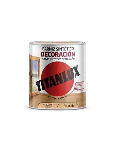 BARNIZ SINTÉTICO DECORACIÓN SATINADO INCOLORO 750ml TITANLUX M11100034