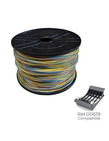 CARRETE CABLECILLO 3 CABLES*2,5MM 250MTS DE CADA CABLE, TOTAL 750MTS (AZUL, MARRON Y TIERRA) (BOBINA GRANDE Ø400x200MM)