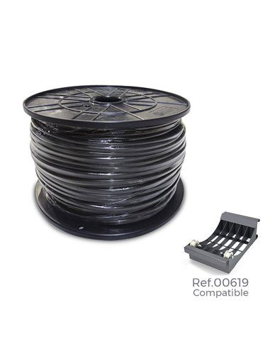 CARRETE CABLECILLO FLEXIBLE1,5MM NEGRO 1000MTS (BOBINA GRANDE Ø400x200MM)