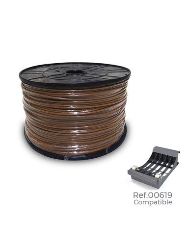 CARRETE CABLECILLO FLEXIBLE 1,5MM MARRON 1000MTS(BOBINA GRANDE Ø400x200MM)