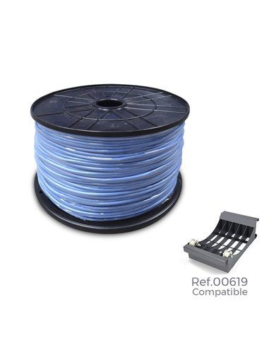 CARRETE CABLECILLO FLEXIBLE 1,5MM AZUL 1000MTS (BOBINA GRANDE Ø400x200MM)