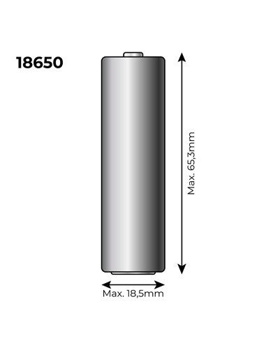 Bateria de lítio recarregável 3,7v 2300mah substituição ref 36100/36105/36115/70390 mod 18650 ø18,5mm x 69,5mm