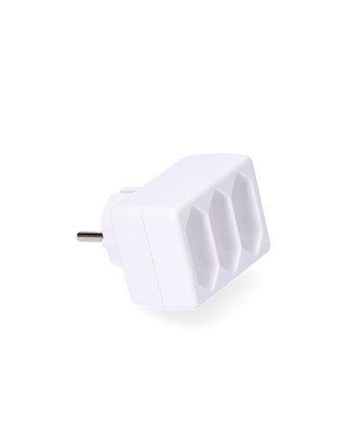 Adaptador Triplo 2P 16A 250V Cor Branco Máx. 3680W Solera 5113