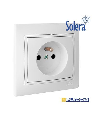 Base bipolar 16A 250V com t/t francês Série Europa Solera ERP60FU