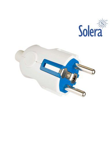 Plugue 2P+E 16A 250V Branco (Envoltório Encolhível) Solera 1428