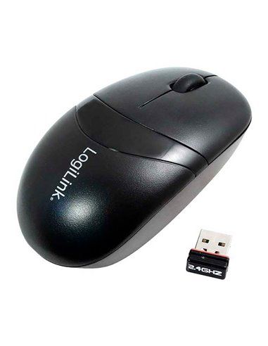 Mouse sem fio 2,4 GHz 3 botões Preto Logilink