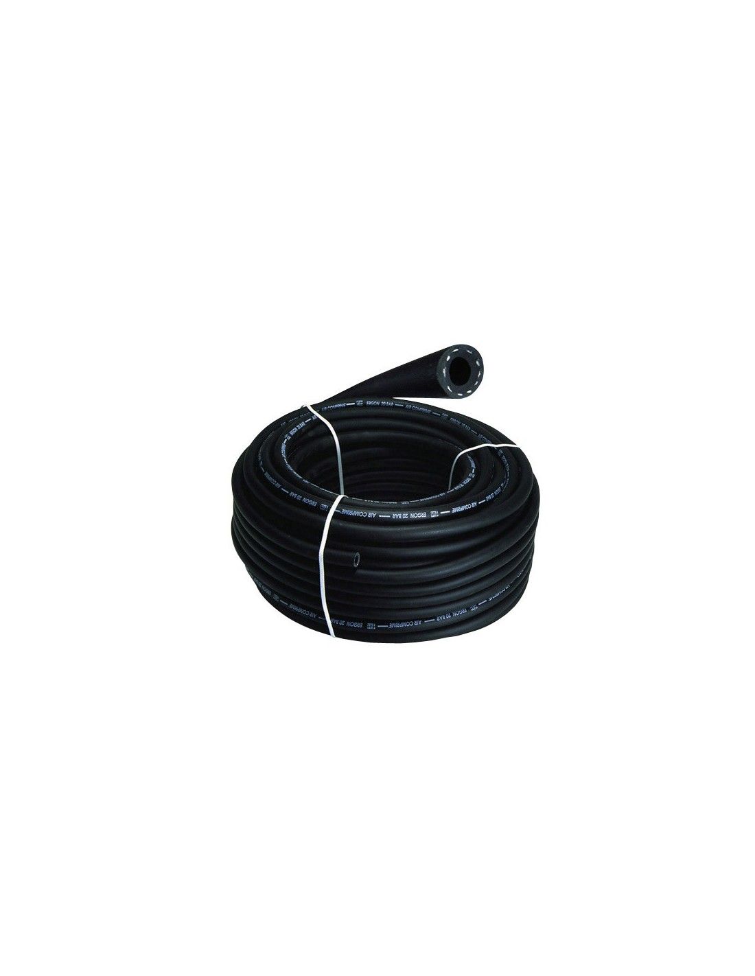 Black Compressed Air Hose 6x14mm. 20 Bars Roll 50 Meters