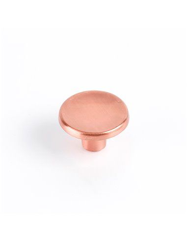 BLISTER CON 2 POMOS REDONDOS PARA MUEBLE FABRICADO EN ZAMAK ACABADO ORO ROSSO MATE MOD.774 Ø35mm REI