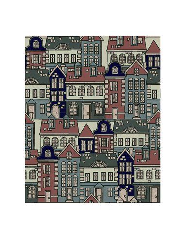 Toalha de mesa anti-manchas 140x200cm mod.Town Things Home Trade