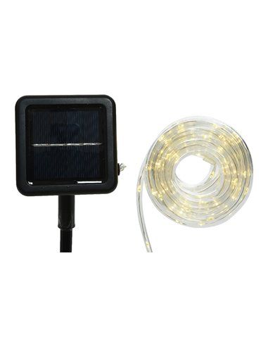 TUBO LUMINOSO SOLAR 495cm 100 LEDS LUZ CÁLIDA LUMINEO