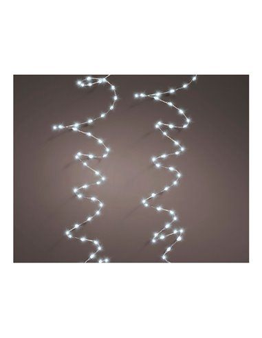 Garland Micro LED extra densa piscando luz fria 14m 567 LEDs cabo prateado