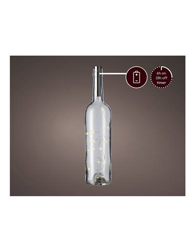 TAPON GUIRNALDA MICRO LED PARA BOTELLA 15 LEDS