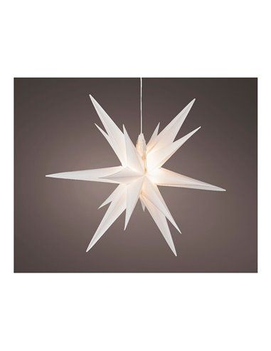 Estrela Branca Iluminada ø40x40cm 6 LEDs