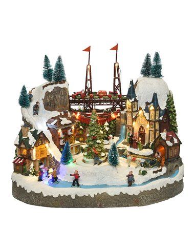 PUEBLO NAVIDEÑO 25,5x39x31,5cm 25L