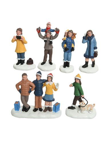 BLISTER 6 FIGURAS DE NAVIDAD DE POLIRESINA