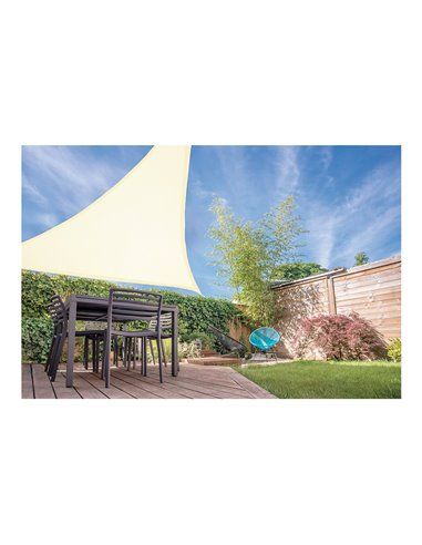 TOLDO VELA TRIANGULO COLOR: CREMA 3,6x3,6x3,6m AMBIANCE