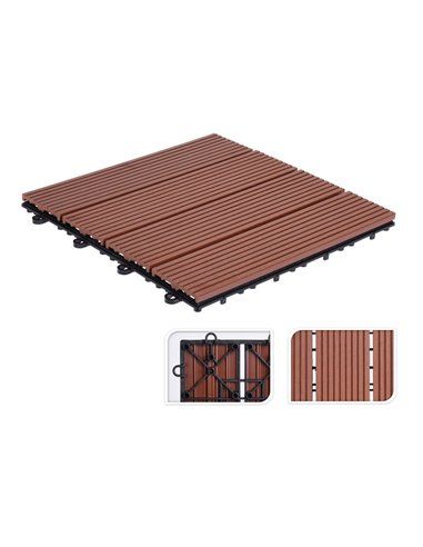 Kit de 6 telhas de PVC 30x30cm para terraço