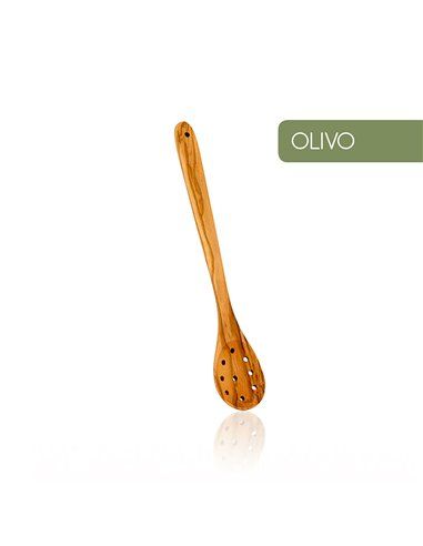 CUCHARA ACEITUNAS MADERA DE OLIVO 21cm METALTEX