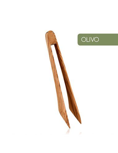 PINZA SERVIR MADERA DE OLIVO METALTEX