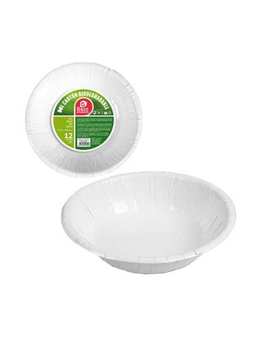 PACK CON 12UNID. BOL BLANCOS CARTÓN 17CM BEST PRODUCTS GREEN