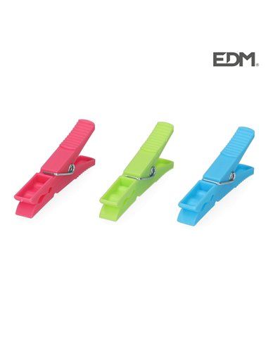 PACK 12 PINZAS DE PLASTICO GIGANTE EDM