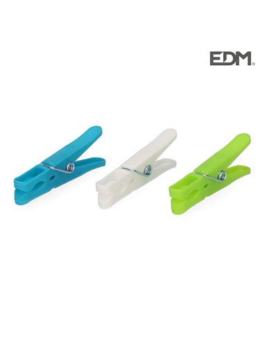 PACK 24 PINZAS DE PLASTICO 8CM EDM