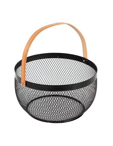 CESTA DE MALLA RETRO DIAM.29CM COLECCIÓN 'NOIR KITCHEN'