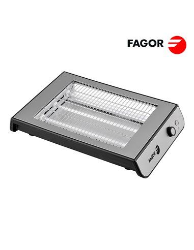 Torradeira Plana Quicktoast Inox 900W FGE107T Fagor 37x25x6,5cm