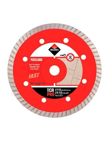 DISCO DIAMANTE TCR 115mm PRO 31970 RUBI