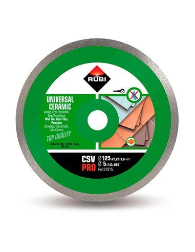 DISCO DE DIAMANTE CSV 125 PRO  R31915 RUBI