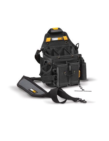 BOLSO PORTAHERRAMIENTAS OFICIAL ELECTRICISTA + CORREA HOMBRO TB-CT-114 TOUGH BUILT