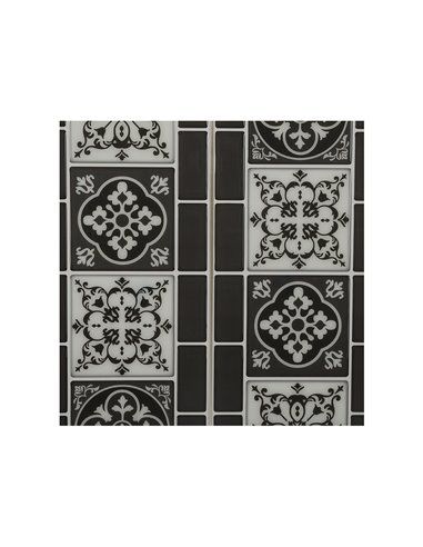 Pack 2 Adesivo Decorativo Azulejo Preto Modelo 30,5x25x0,3cm