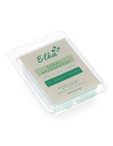 ELKA Purificadores de ar de cera de soja natural 6 cubos com aroma de chá verde e pepino