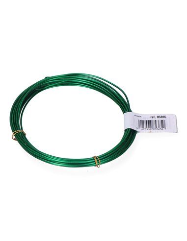 PACK 1uds. ROLLO ALAMBRE ALUMINIO 1,5mm 5m VERDE