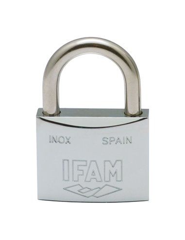 CANDADO INOX 30. INOXIDABLE. 30mm. CON  2 LLAVES. ARCO NORMAL. IFAM