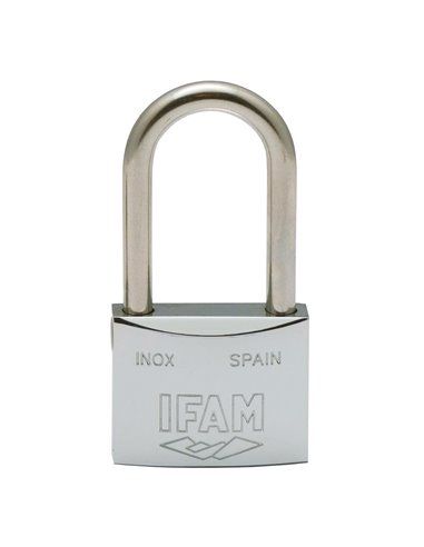 CANDADO INOX 40AL. INOXIDABLE. 40mm. CON 2 LLAVES. ARCO LARGO. IFAM