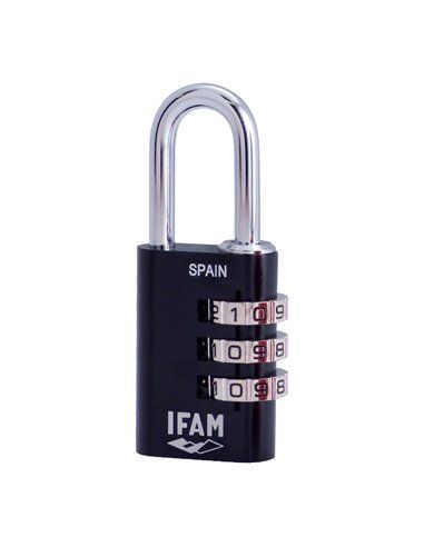 IFAM COL COMBI30 Cadeado Preto 30mm 5mm Arco com Combinação